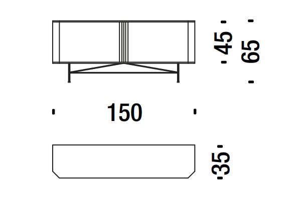 Perf Credenza 150x35x65H