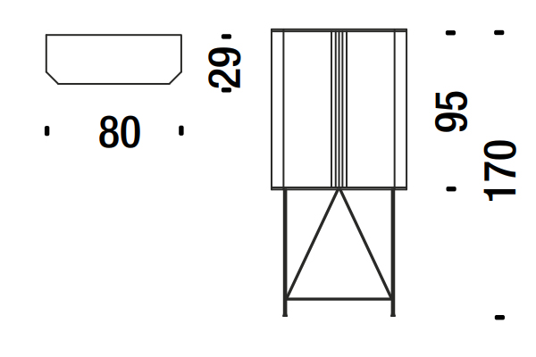 Perf Bar 80x29x170H