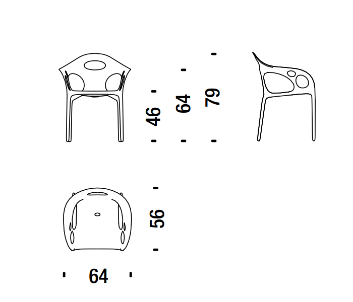 Sillón 64x56x79h